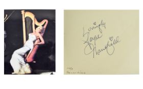 Jayne Mansfield Autograph on Page- Obtained in Blackpool 1959+ Photo.