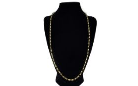 Ladies- 9ct Gold Italian Belcher Chain. Fully Hallmarked for 9ct Gold in Excellent Overall