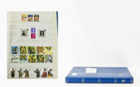 A4 16 Page Stamp Stock Book Filled with mint GB stamps from 2001 onwards, Well over £200 in face