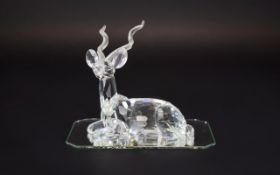 Swarovski SCS Collectors Society Members Only Annual Edition Crystal Figure for 1994 only 'Kudu'. '
