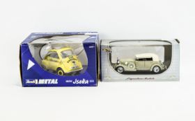 Two Collectable Cars. One Grey 1933 Cadillac, Fleetwood from the Signature Models Collection,