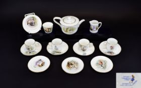 Grimwades Beatrix Potter Frederick Warne Child's 15 Piece Miniature Tea Service Circa 1920's all