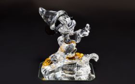 Swarovski Annual Edition Cut Crystal Large Figure Disney Showcase 'Sorcerer Mickey' Team designed.