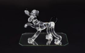 Swarovski Crystal Figure 'Disney Showcase Collection 'Pluto'. Designer Edith Mair. Code number