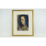 Rowland Suddaby (1912-1972) Portrait of a Woman Pastel 14.5 by 10.5 inches. See guarantee of