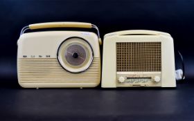 Bush Radio, Ivory Finish, Receiver Type TR 82D, Serial No 530/11828. Together With 1 Other Ekco Type