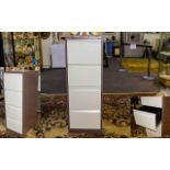 Filing Cabinet Bisley four drawer metal filing cabinet in cream and grey powder coat finish. Good