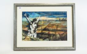 Original Chalk Pastel Artwork By D. Hartney ' The Prince Of Wounds' Framed and mounted under