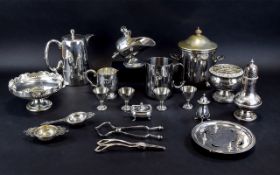 A Large Collection Of Plated Items Thirteen items in total to include, boxed ornate fruit