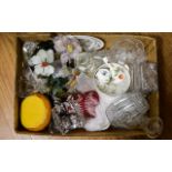 Includes Glass Floral Ornaments, Modern Pottery etc.