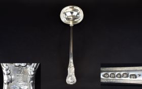 William IV Superb Large Silver Ladle Kings Pattern, Hallmark London 1835, makers Joseph II and