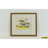 Virginia Powell (born 1939) Lunch for Two in Stockwell - Watercolour 6 by 8.25 inches. Signed ( from