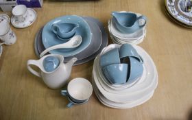 Midwinter Cassandra Pattern Style craft Pottery (32) pieces. Including 6 9 inch dinner plates, 6 8