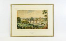 Samuel Bough RSA ( 1822 - 1878 ) Born Carlisle. Watercolour ' Bridge Over The River Wye ' Signed.
