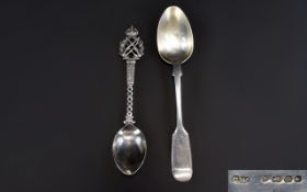 RASC Rifle Club 1930's Silver Spoon presented as a prize for a shooting competition Hallmark