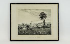 After Charles Edward Shaw (Exhib 1880-1898) General View of Preston by W Brown 1882, drawn on