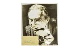 Bella Lugosi Autograph on Vintage Page sold with 10x8 black & white vintage photo.