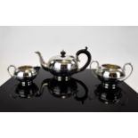 Art Deco Period Solid Silver Bachelor Piece Tea Service of Excellent Proportions. Hallmark