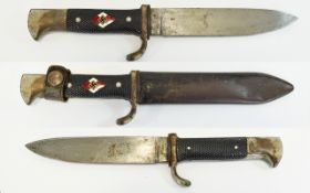 Hitler Youth Knife From World War II Maker Arthur Evertz, marked RZM - M7/43 to blade, with original