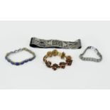 A Small Collection Of Vintage Costume Jewellery Bracelets Four items in total to include 1930's