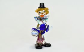 Murano Glass Clown Figure.