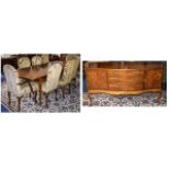 Bridgecraft Dining Suite comprising extending dining table 6 chairs and two carvers. Carved cabriole