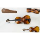 Late 19th/Early 20th Century Violin And Bow Good bow, please see photos, violin features two piece