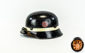 Nazi World War I Pepperpot Helmet with liner and chin strap. Poss M35 Helmet.