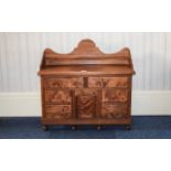 Traditionally Built Elm Wood Miniature Dresser, Cottage style, traditionally made in beech and elm