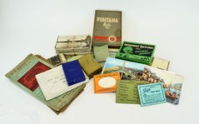 Mixed Lot Of Ephemera Comprising Post Cards, Playing Card Games, Tourist Maps etc
