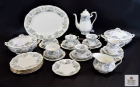 Royal Albert 'Silver Maple' Part Part Dinner Set comprising 6 side plates, 1 meat dish, bread plate,