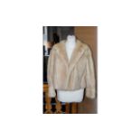 Blonde Mink Short Jacket Ladies vintage bolero style jacket in plush blonde mink. Features shawl