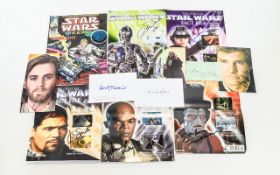 Star Wars Autograph Collectionon pics, Pages noted are Anthony Daniels, Samuel L Jackson, Harrison