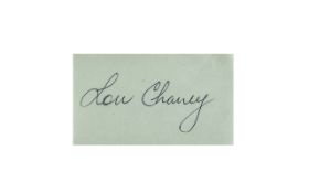 Lon Chaney Jnr Autograph on Page From 1950's Autograph Book.