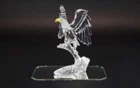 Swarovski Crystal Bird Figure Feathered Friends Collection Bald Eagle Designer, Adi Stocker, code