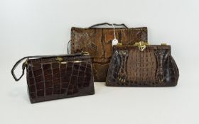 A Collection of 1920's / 1930's Ladies Period Handbags ( 3 ) Bags In Total. One Handbag Is Made of