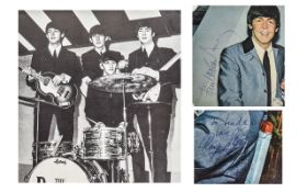 The Beatles Autographs of Ringo Starr& Paul McCartney on pics, removed from 1960's autograph