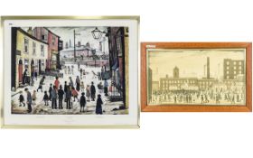 L S Lowry Framed Print The Procession Printed By The Medici Society Ltd London 1967. 18 x 24 Inches,