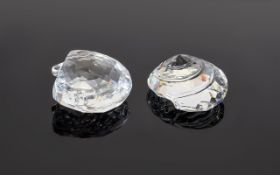 Swarovski Crystal Shells ( 2 ) In Total. Comprises 1/ Sun Catcher Blue A 9100 NR 000 094 B35. 2/
