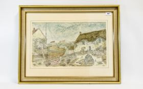 A Turner, Framed Print, Sennen Cove, Lands End, Framed And Glazed. 12 x 20 Inches