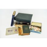 Small Mixed Lot Comprising Odd Stamps, Cigarette Cards, Books To Include Robinson's New Family