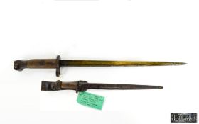 Dutch Bayonet M1895 (Crowns Marking). Bicycle Corps, Signal Corps, Machine Owners Corps Scabbard/