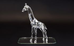 Swarovski Crystal Figure From The African Wildlife Collection 'Giraffe' Designed by Michael