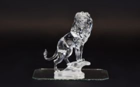 Swarovski Crystal Lion Figure From The Rare Encounters Collection Designer Martin Zendron code no.