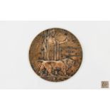 Anglo Indian WWI Memorial Bronze Death Plaque dead mans penny awarded to Faokbuy. Mint mark W for