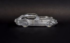 A Magic Cristal Corvette 1959 By Nachtmann. Made in Germany and Comes with Wooden Display Stand.