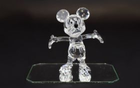 Swarovski Crystal Figure 'Disney Showcase' Mickey Mouse Designer Edith Mair. Code number 9100 NR 000