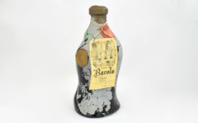 Barolo Giovanni Pippione Vintage Bottle of Wine. Date 1968 with Original Label. Classic Dry Red Wine