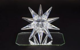 Swarovski Medium Crystal Star Candleholder Team designed code number 7600 NR 143 001 Issued 1989