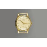 1950's Gents Smiths Astral 9ct Gold Cased Mechanical Watch Head requires leather strap working order